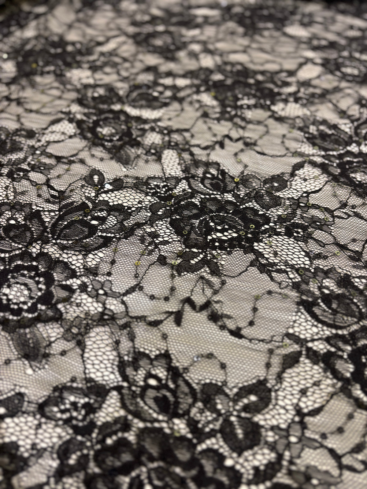 French Chantilly Lace (Sequins)
