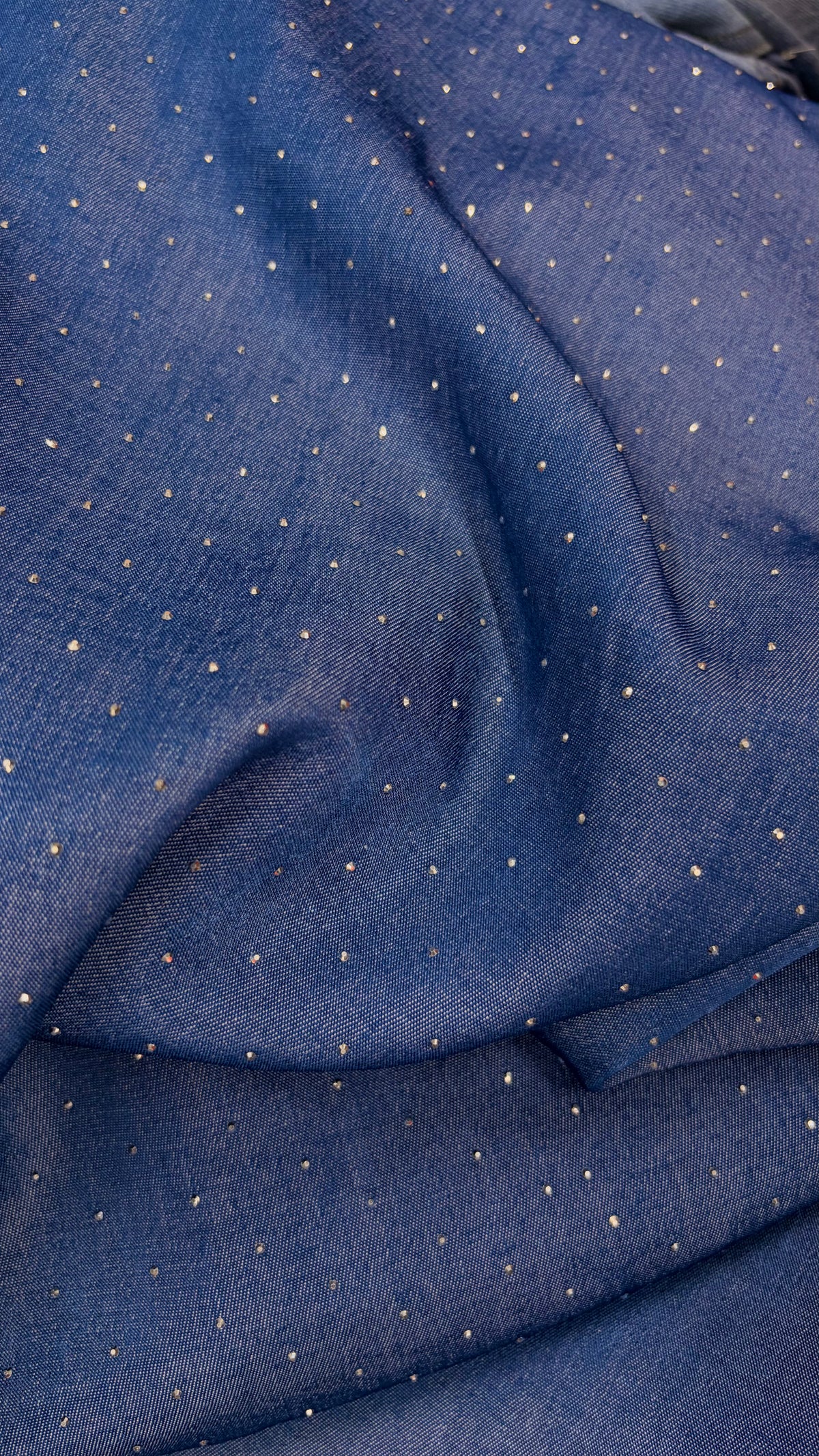 Rhinestone Silky Denim